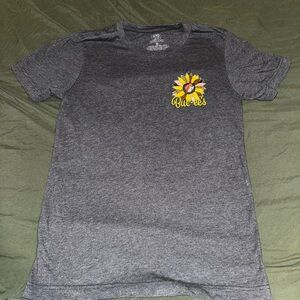 Gray T-Shirt with Sunflower Graphic
